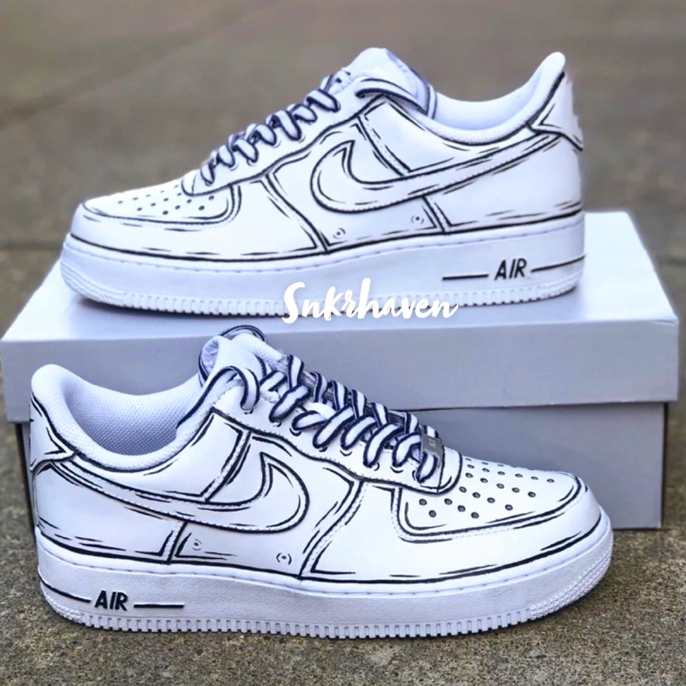 Nike cartoon Air Force 1s